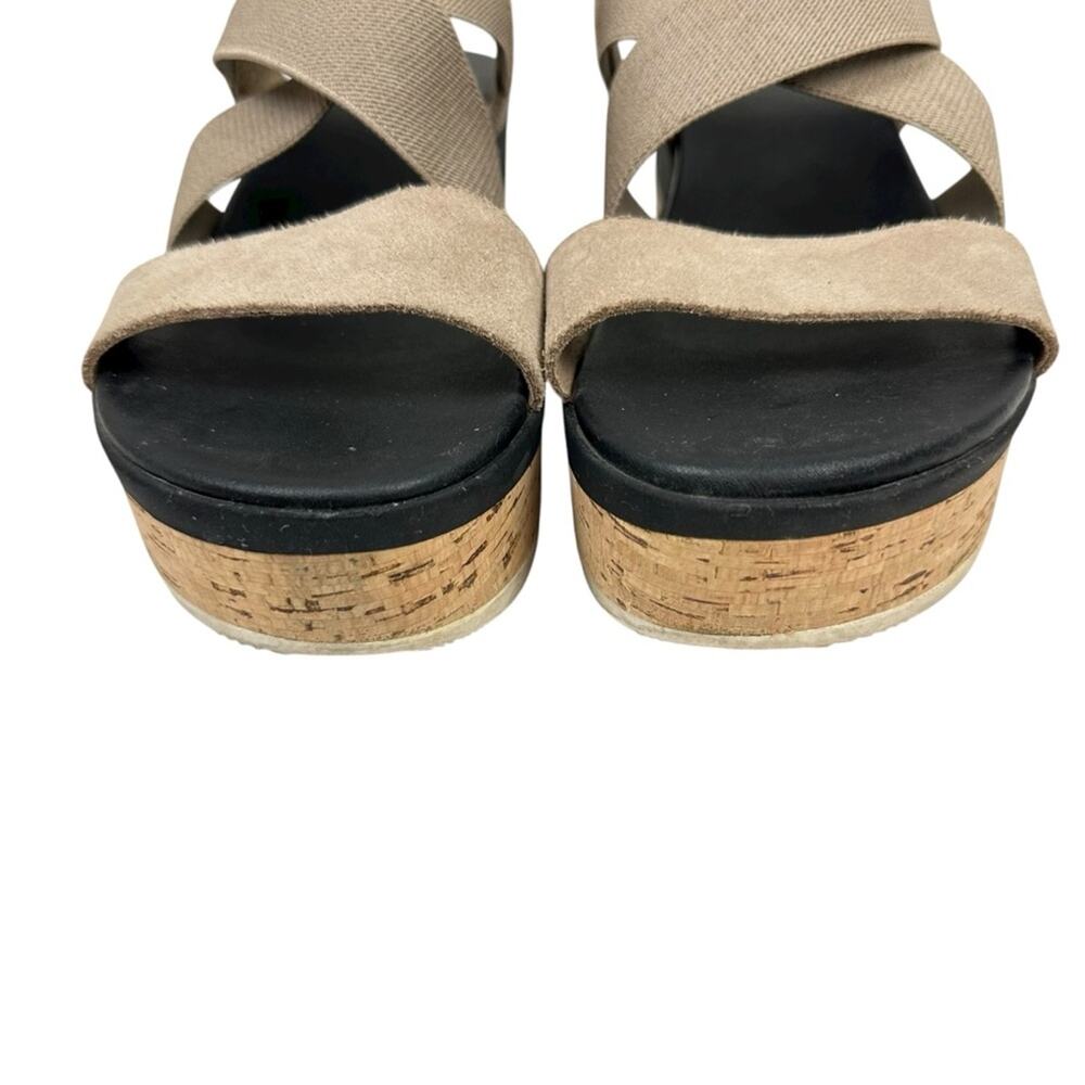 SOREL Cameron Platform Slingback Leather Sandals Size 6.5 - Picture 2 of 8